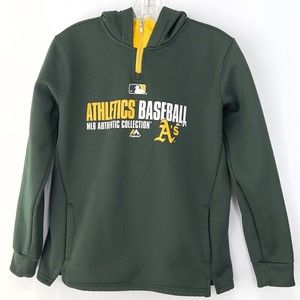 Oakland A's Adult Majestic Pullover Hoodie MLB Baseball Large